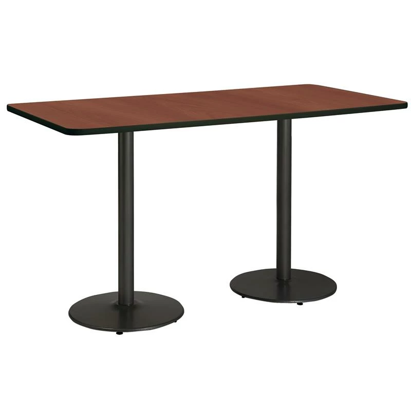 Promo ๐ KFI Furniture KFI Mode 42" X 96" Conference Table Mahogany Round Black Base Bistro Height โค๏ธ 2 Promo ๐ KFI Furniture KFI Mode 42" X 96" Conference Table Mahogany Round Black Base Bistro Height โค๏ธ - Image 2