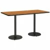 Coupon ⌛ KFI Furniture KFI Mode 42" X 96" Conference Table Oak Round Black Base Bistro Height ✨