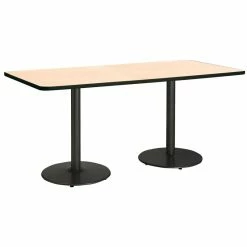 Brand new ✨ KFI Furniture KFI Mode 42" X 96" Conference Table With Natural Round Black Base Bistro Height 🔥