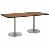 Deals 🌟 KFI Furniture KFI Mode 42" X 96" Conference Table Cherry Round Silver Base Standard Height ✔️
