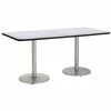 Cheap 🛒 KFI Furniture KFI Mode 42" X 96" Conference Table With Grey Round Silver Base. Bistro Height ❤️