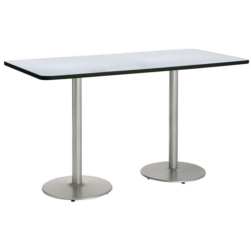 Best deal ๐ KFI Furniture KFI Mode 42" X 96" Conference Table Grey Round Silver Base Bistro Height ๐ 3 Best deal ๐ KFI Furniture KFI Mode 42" X 96" Conference Table Grey Round Silver Base Bistro Height ๐ - Image 3