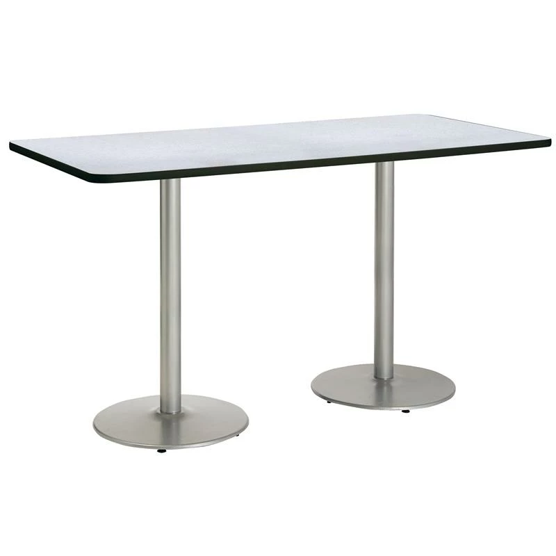Best deal ๐ KFI Furniture KFI Mode 42" X 96" Conference Table Grey Round Silver Base Bistro Height ๐ 2 Best deal ๐ KFI Furniture KFI Mode 42" X 96" Conference Table Grey Round Silver Base Bistro Height ๐ - Image 2