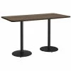 Outlet 😍 KFI Furniture KFI Mode 42" X 96" Conference Table Teak Round Black Base Bistro Height ⭐