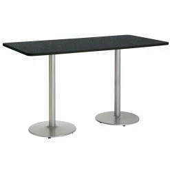 Coupon ✨ KFI Furniture KFI Mode 42" X 96" Conference Table Graphite Round Silver Base Bistro Height 😀