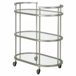 Flash Sale ๐ฅ Henn&Hart 30" Satin Nickel Finish Metal/Glass Bar Cart โค๏ธ 11 Flash Sale ๐ฅ Henn&Hart 30" Satin Nickel Finish Metal/Glass Bar Cart โค๏ธ -Guest Chairs Sales 2291645 3 L