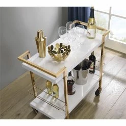 Best Pirce ๐ OS Home And Office Furniture Alios Serving Cart With White Gold Frame ๐ฅ 10 Best Pirce ๐ OS Home And Office Furniture Alios Serving Cart With White Gold Frame ๐ฅ -Guest Chairs Sales 2295617 3 L