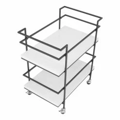 Budget π Studio Designs Home Keystone 2-Tier Metal Bar Cart In Black And White 𧨠15 Budget π Studio Designs Home Keystone 2-Tier Metal Bar Cart In Black And White 𧨠-Guest Chairs Sales 2295735 3 L