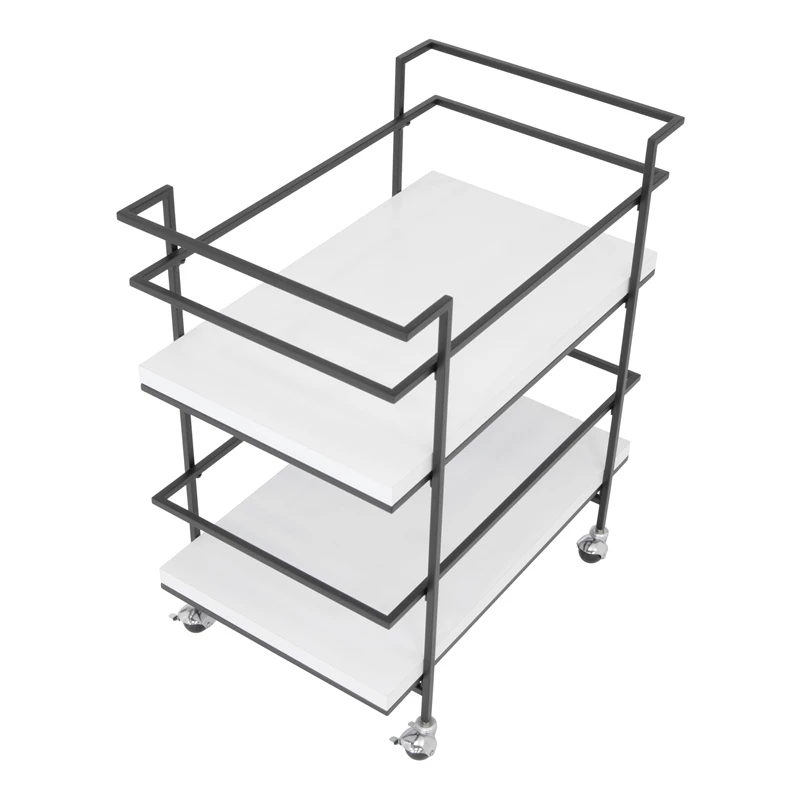 Budget π Studio Designs Home Keystone 2-Tier Metal Bar Cart In Black And White 𧨠5 Budget π Studio Designs Home Keystone 2-Tier Metal Bar Cart In Black And White 𧨠- Image 5