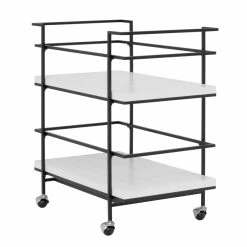 Budget π Studio Designs Home Keystone 2-Tier Metal Bar Cart In Black And White 𧨠18 Budget π Studio Designs Home Keystone 2-Tier Metal Bar Cart In Black And White 𧨠-Guest Chairs Sales 2295735 6 L