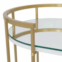 Promo ✔️ Studio Designs Home Pavillion Metal 2-Tier Mobile Bar Cart In Gold 🥰 -Guest Chairs Sales 2295740 5 L