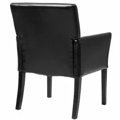 Promo ✨ Costway Polyurethane Guest & Reception Chairs With Wood Leg In Black (Set Of 2) 🥰 -Guest Chairs Sales 2301110 5 L