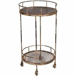 Top 10 🔥 Moti Sheridan Kelso Cast Iron Bar Trolley In Brown 👏