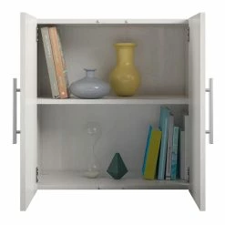 Cheap ⭐ Ameriwood Home Systembuild Camberly 24" Wall Cabinet In Ivory Oak 🥰 -Guest Chairs Sales 2303973 3 L