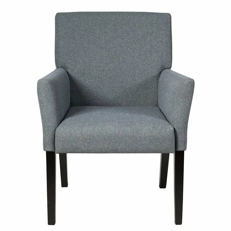 Outlet ๐ Costway Linen Fabric Executive Guest Arm Chair With Rubber Wood Legs In Gray โ 4 Outlet ๐ Costway Linen Fabric Executive Guest Arm Chair With Rubber Wood Legs In Gray โ - Image 4
