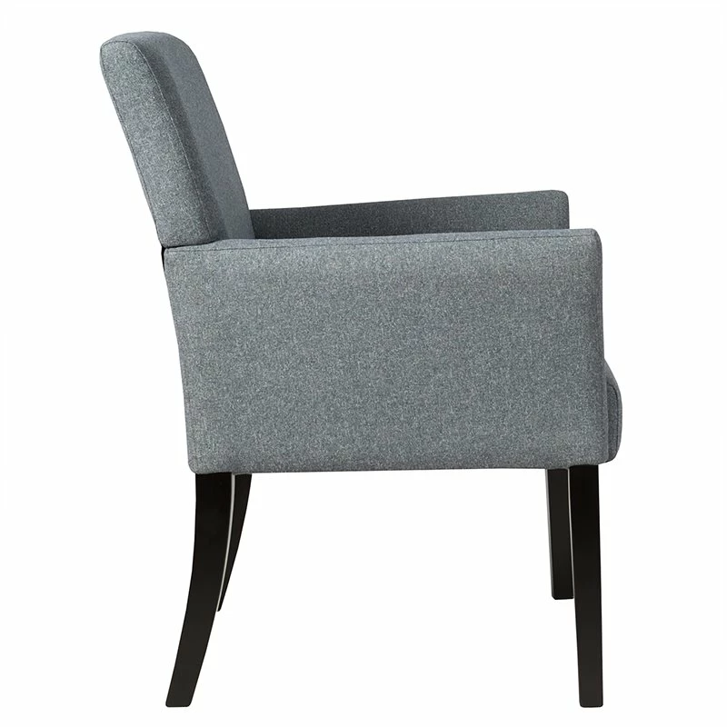 Outlet ๐ Costway Linen Fabric Executive Guest Arm Chair With Rubber Wood Legs In Gray โ 5 Outlet ๐ Costway Linen Fabric Executive Guest Arm Chair With Rubber Wood Legs In Gray โ - Image 5