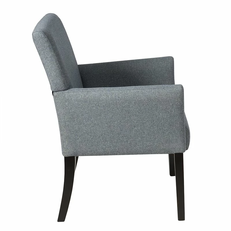 Outlet ๐ Costway Linen Fabric Executive Guest Arm Chair With Rubber Wood Legs In Gray โ 6 Outlet ๐ Costway Linen Fabric Executive Guest Arm Chair With Rubber Wood Legs In Gray โ - Image 6