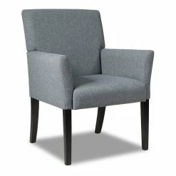 Outlet π Costway Linen Fabric Executive Guest Arm Chair With Rubber Wood Legs In Gray β