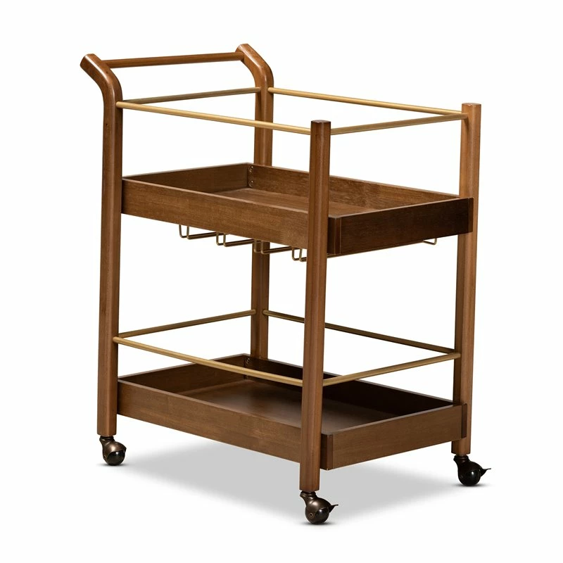 Buy π€© Bowery Hill Brown And Gold Finished Metal 2-Tier Mobile Bar Cart π 1 Buy π€© Bowery Hill Brown And Gold Finished Metal 2-Tier Mobile Bar Cart π