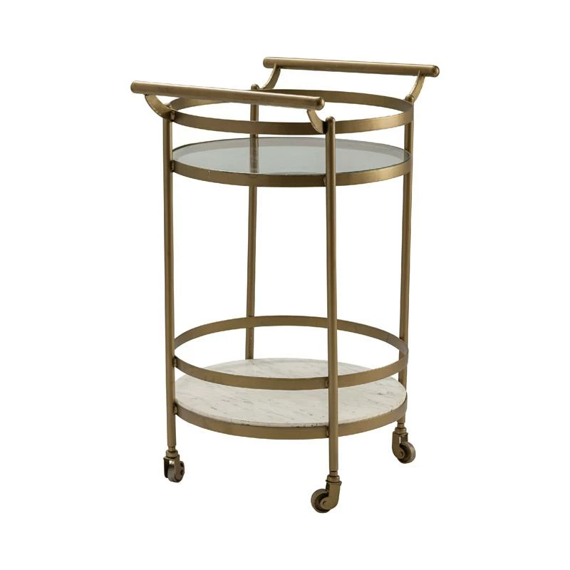 Promo ๐ Crestview Collection Vine Grove Metal Marble And Glass Bar Cart Gold ๐ฅ 3 Promo ๐ Crestview Collection Vine Grove Metal Marble And Glass Bar Cart Gold ๐ฅ - Image 3