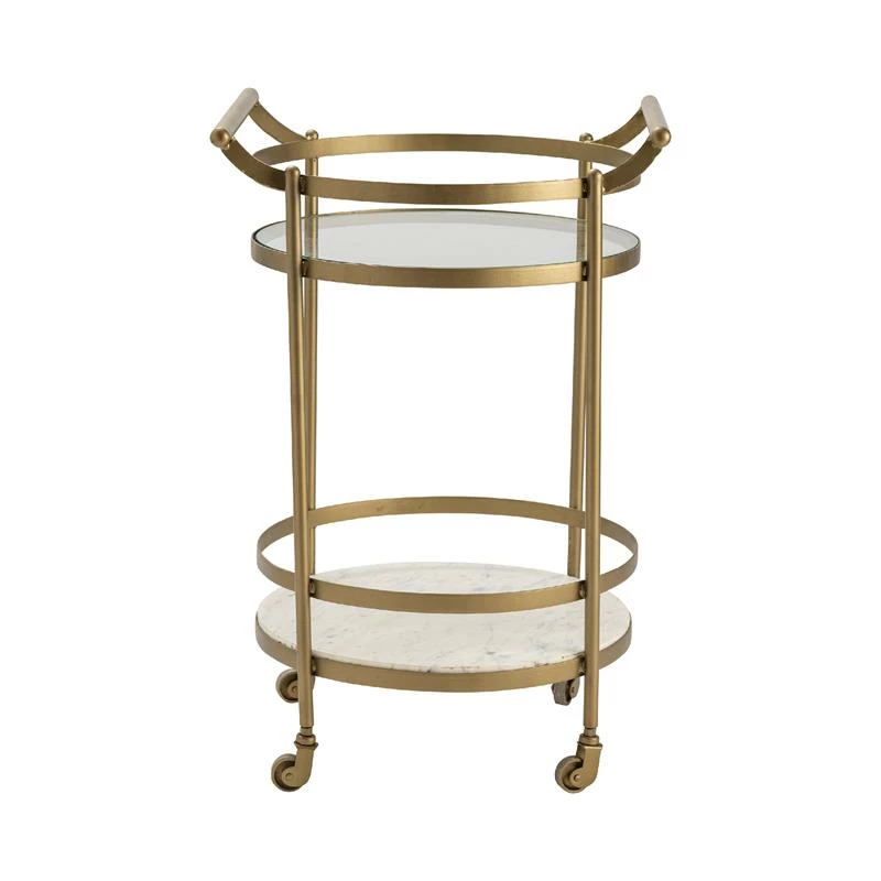 Promo ๐ Crestview Collection Vine Grove Metal Marble And Glass Bar Cart Gold ๐ฅ 2 Promo ๐ Crestview Collection Vine Grove Metal Marble And Glass Bar Cart Gold ๐ฅ - Image 2