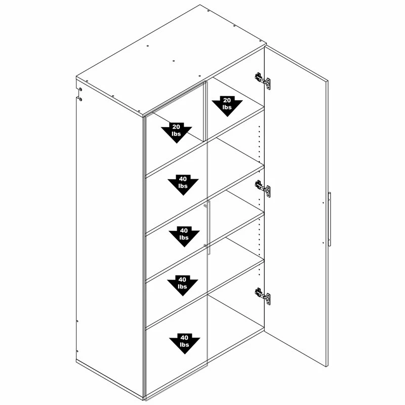Outlet π Prepac HangUps 36" Large Wooden Garage Storage Cabinet In Black β¨ 14 Outlet π Prepac HangUps 36" Large Wooden Garage Storage Cabinet In Black β¨ - Image 14