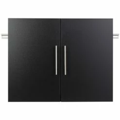 Discount π Prepac HangUps 30" Upper Wooden Garage Storage Cabinet In Black π―