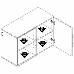 Best Pirce ❤️ Prepac HangUps 36" Upper Wooden Garage Storage Cabinet In Black ✨ 23 Best Pirce ❤️ Prepac HangUps 36" Upper Wooden Garage Storage Cabinet In Black ✨ -Guest Chairs Sales 2332606 20 L