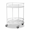 Budget ✔️ Baxton Studio Dallan White Metal 2-Tier Kitchen Cart 🔔