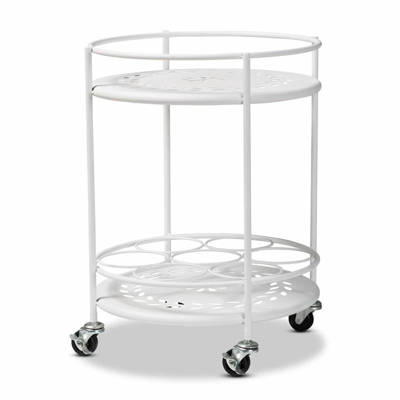 Budget βοΈ Baxton Studio Dallan White Metal 2-Tier Kitchen Cart π 1 Budget βοΈ Baxton Studio Dallan White Metal 2-Tier Kitchen Cart π