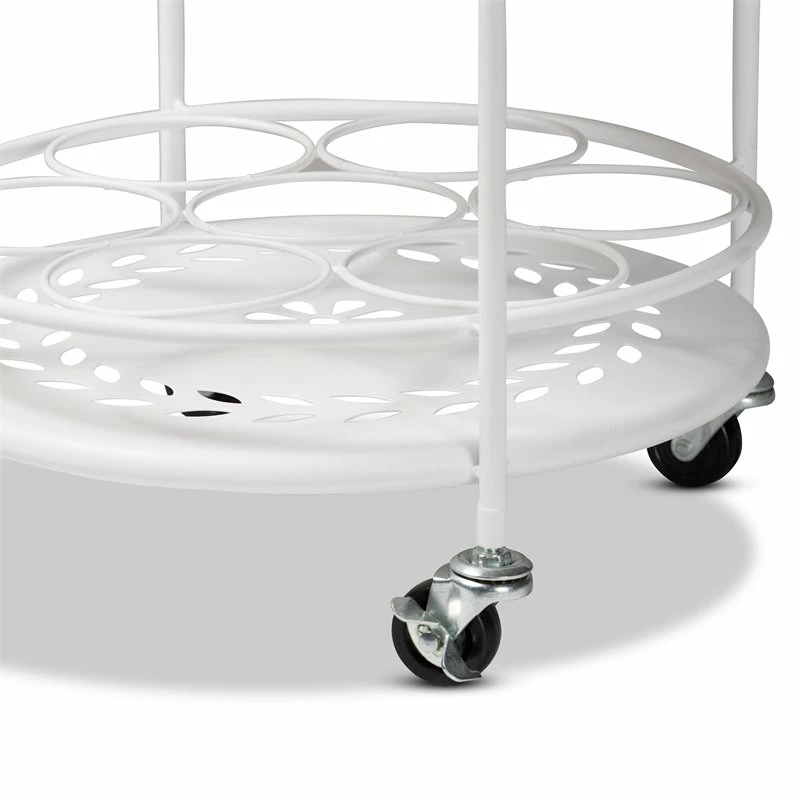 Budget βοΈ Baxton Studio Dallan White Metal 2-Tier Kitchen Cart π 3 Budget βοΈ Baxton Studio Dallan White Metal 2-Tier Kitchen Cart π - Image 3
