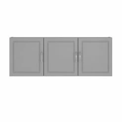 Outlet ⭐ Ameriwood Home SystemBuild Kendall 54" Wall Cabinet In Gray 🛒 -Guest Chairs Sales 2385318 8 L