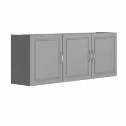 Outlet ⭐ Ameriwood Home SystemBuild Kendall 54" Wall Cabinet In Gray 🛒 -Guest Chairs Sales 2385318 9 L