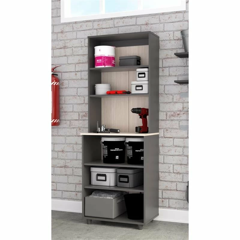 Best Sale โญ Inval America Inval Kratos 6-Shelf Engineered Wood Garage Storage Unit In Dark Gray And Maple ๐ 2 Best Sale โญ Inval America Inval Kratos 6-Shelf Engineered Wood Garage Storage Unit In Dark Gray And Maple ๐ - Image 2