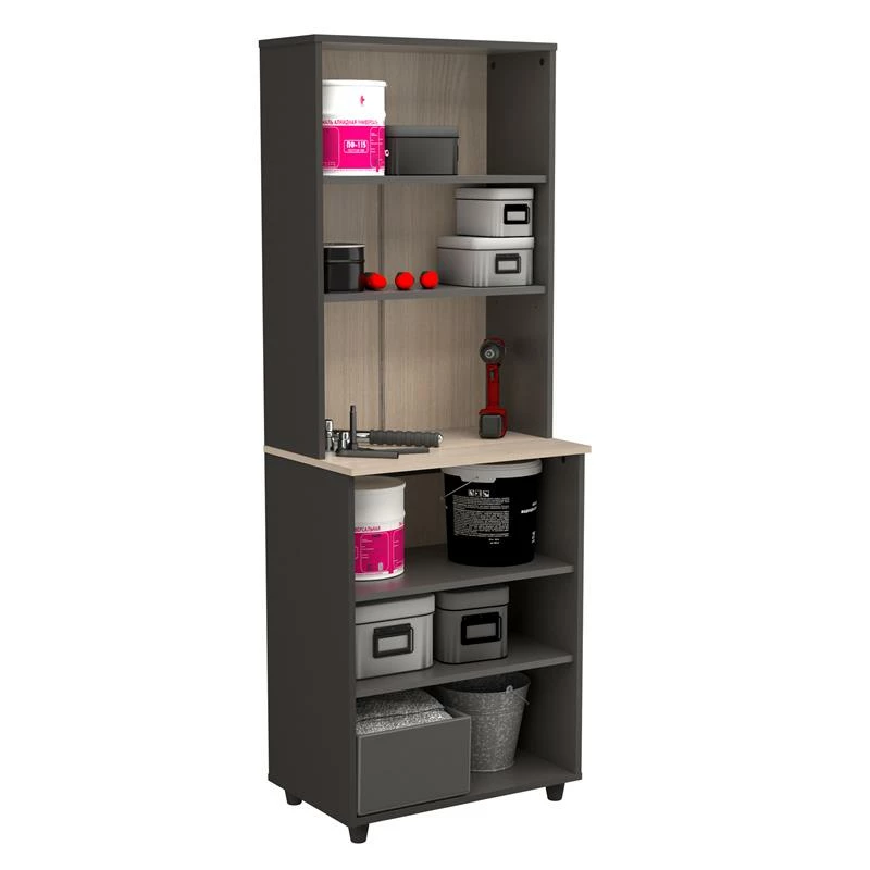 Best Sale โญ Inval America Inval Kratos 6-Shelf Engineered Wood Garage Storage Unit In Dark Gray And Maple ๐ 3 Best Sale โญ Inval America Inval Kratos 6-Shelf Engineered Wood Garage Storage Unit In Dark Gray And Maple ๐ - Image 3
