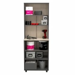 Best Sale โญ Inval America Inval Kratos 6-Shelf Engineered Wood Garage Storage Unit In Dark Gray And Maple ๐ 12 Best Sale โญ Inval America Inval Kratos 6-Shelf Engineered Wood Garage Storage Unit In Dark Gray And Maple ๐ -Guest Chairs Sales 2398465 3 L