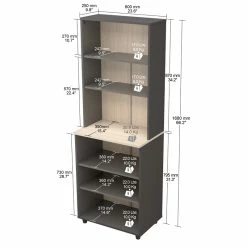Best Sale โญ Inval America Inval Kratos 6-Shelf Engineered Wood Garage Storage Unit In Dark Gray And Maple ๐ 17 Best Sale โญ Inval America Inval Kratos 6-Shelf Engineered Wood Garage Storage Unit In Dark Gray And Maple ๐ -Guest Chairs Sales 2398465 8 L