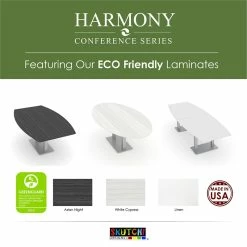 Buy ⌛ Skutchi Designs Inc 6 Person Boat Shaped Conference Table W/ Rectangle Metal Base 6' White Linen 👏 -Guest Chairs Sales 2404358 2 L