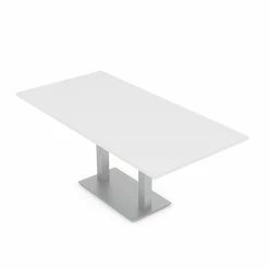 Best reviews of 💯 Skutchi Designs Inc 6 Person Rectangular Conference Tables With Rectangle Metal Base 6' White Linen 🧨