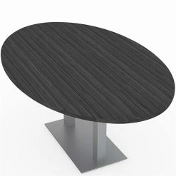 Discount ✨ Skutchi Designs Inc 6 Person Racetrack Conference Tables W/ Rectangle Metal Base - 6' Asian Night 🧨