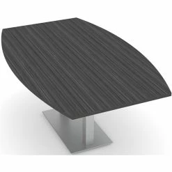 Best Sale ๐ Skutchi Designs Inc 6 Person Boat Shaped Conference Table W/ Rectangle Metal Base 6' Asian Night ๐