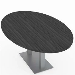 Budget ❤️ Skutchi Designs Inc 6 Person Oval Conference Tables W/ Rectangle Metal Base 6' Asian Night 🔥