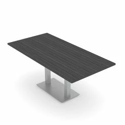 Deals 👍 Skutchi Designs Inc 6 Person Rectangle Conference Table W/ Rectangle Metal Base 6' Asian Night 🔔