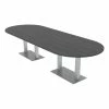 Best Sale 🤩 Skutchi Designs Inc 10 Person Racetrack Conference Tables W/ Rectangle Metal Base 10' Asian Night 🎉