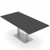 New 😍 Skutchi Designs Inc 6 Person Rectangular Conference Tables W/ Rectangle Metal Base 6' Asian Night 😉