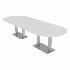 Top 10 ⌛ Skutchi Designs Inc 10 Person Racetrack Conference Tables W/ Rectangle Metal Base 10' White Cypress ✔️