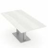 Outlet 😍 Skutchi Designs Inc 6 Person Rectangular Conference Tables W/ Rectangle Metal Base 6' White Cypress 🎉