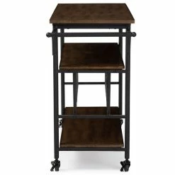 Brand new π Bowery Hill Bar Cart In Antique Black And Brown π 7 Brand new π Bowery Hill Bar Cart In Antique Black And Brown π -Guest Chairs Sales 2407825 3 L
