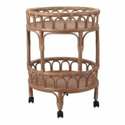 Hot Sale 🤩 New Pacific Direct Dijon 20" 2-tier Rattan Cart In Canary Brown 🔥 -Guest Chairs Sales 2422593 4 L
