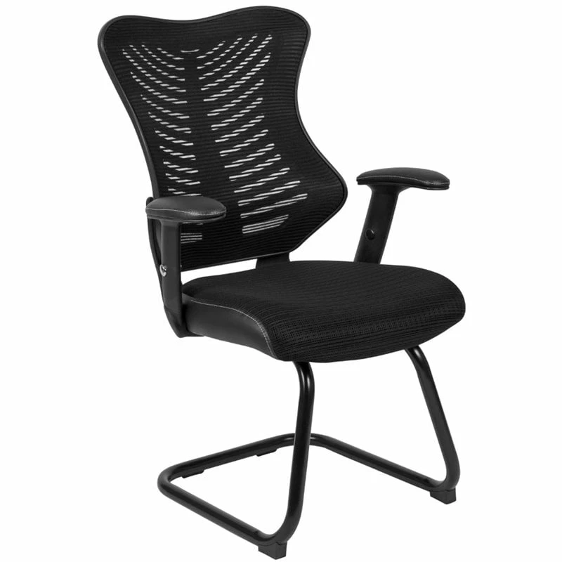Best Sale ๐ Scranton & Co Contemporary Mesh Sled Base Office Chair In Black ๐ 1 Best Sale ๐ Scranton & Co Contemporary Mesh Sled Base Office Chair In Black ๐